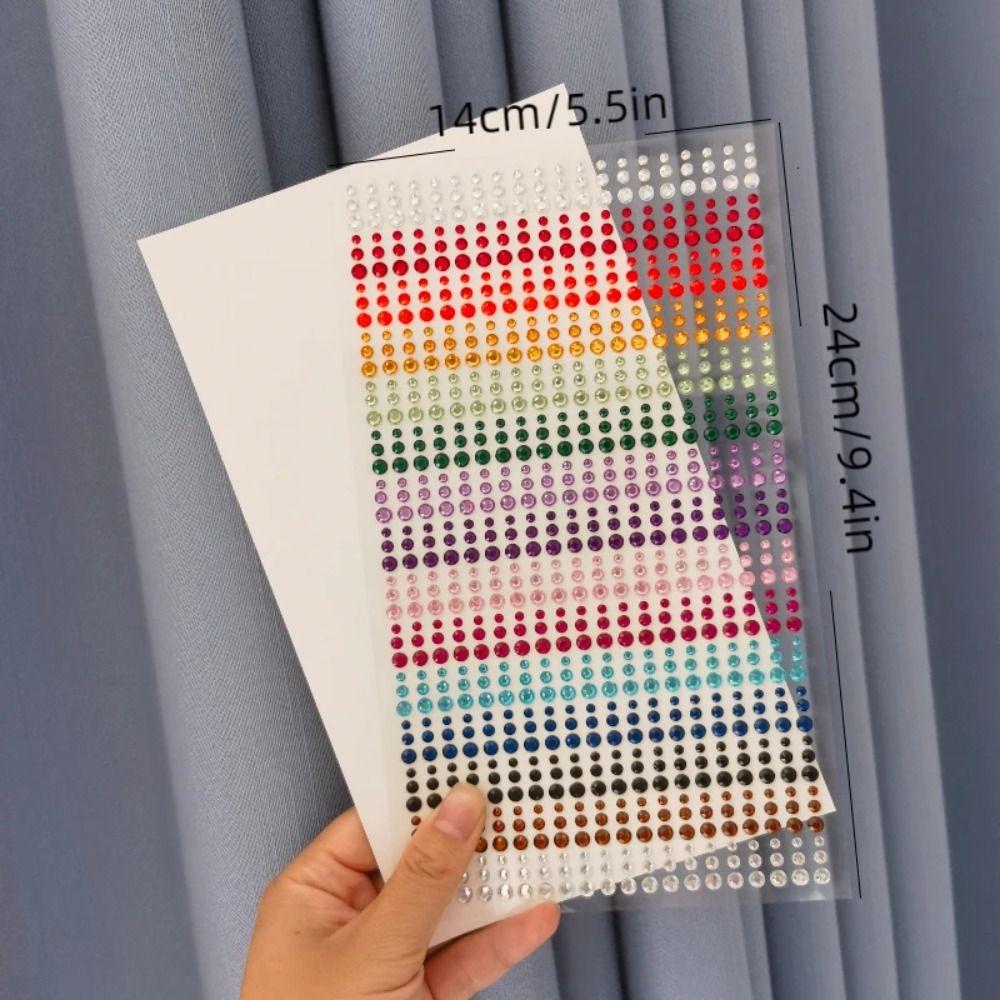 Rainbow Color Face Makeup Accessories Hair Rhinestone Stick  Music Festival Stage Performance