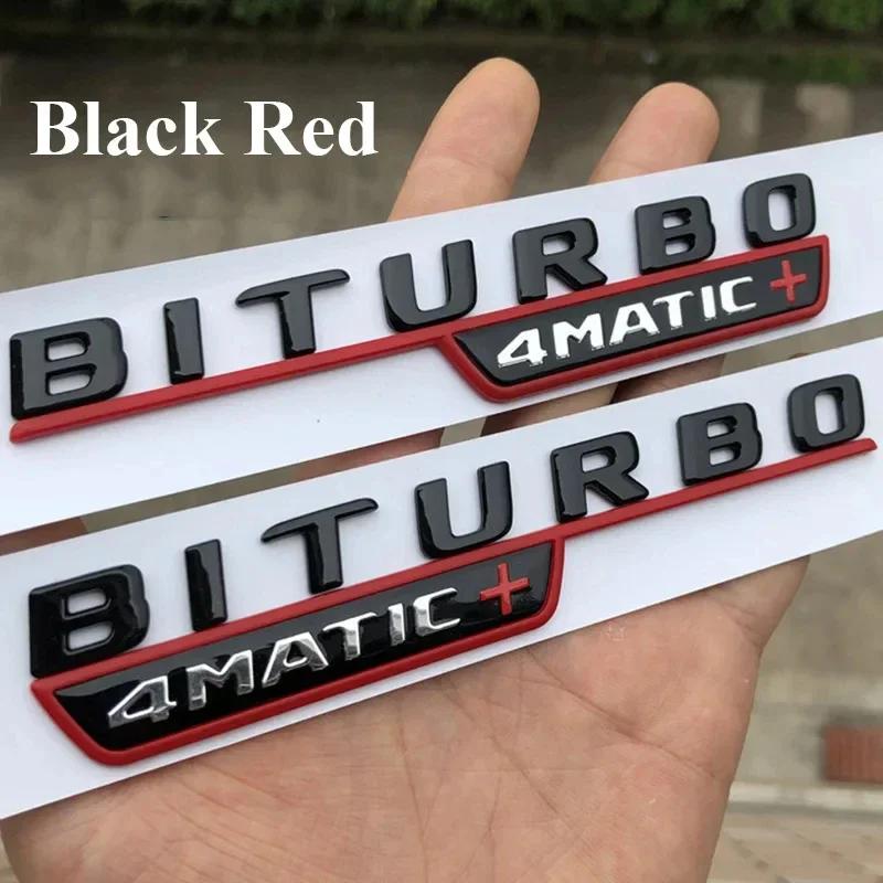 3D Car Fender BITURBO 4MATIC+ Badge Emblem Stickers
