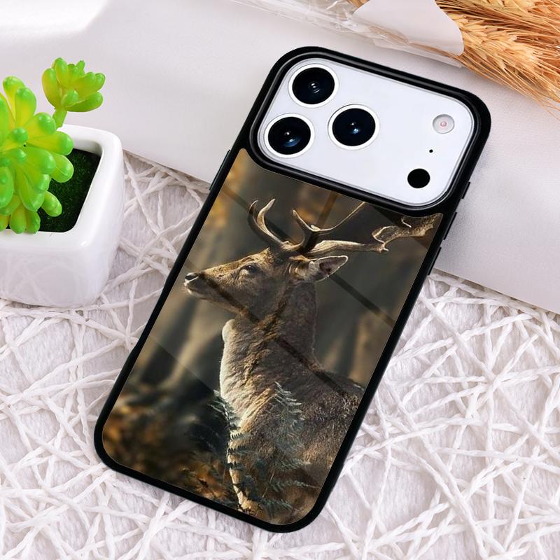 Cool Deer Hunting Camo Phone Case for iPhone 17 Air 16 15 11 12 14 13 Pro Max Shockproof Cover