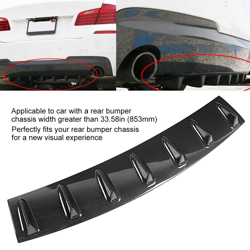 Rear Spoiler Shark 7 Fin Deflector Bumper Lip Diffuser Large