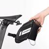 Under-seat bicycle bag with bottle pocket, 15l, black