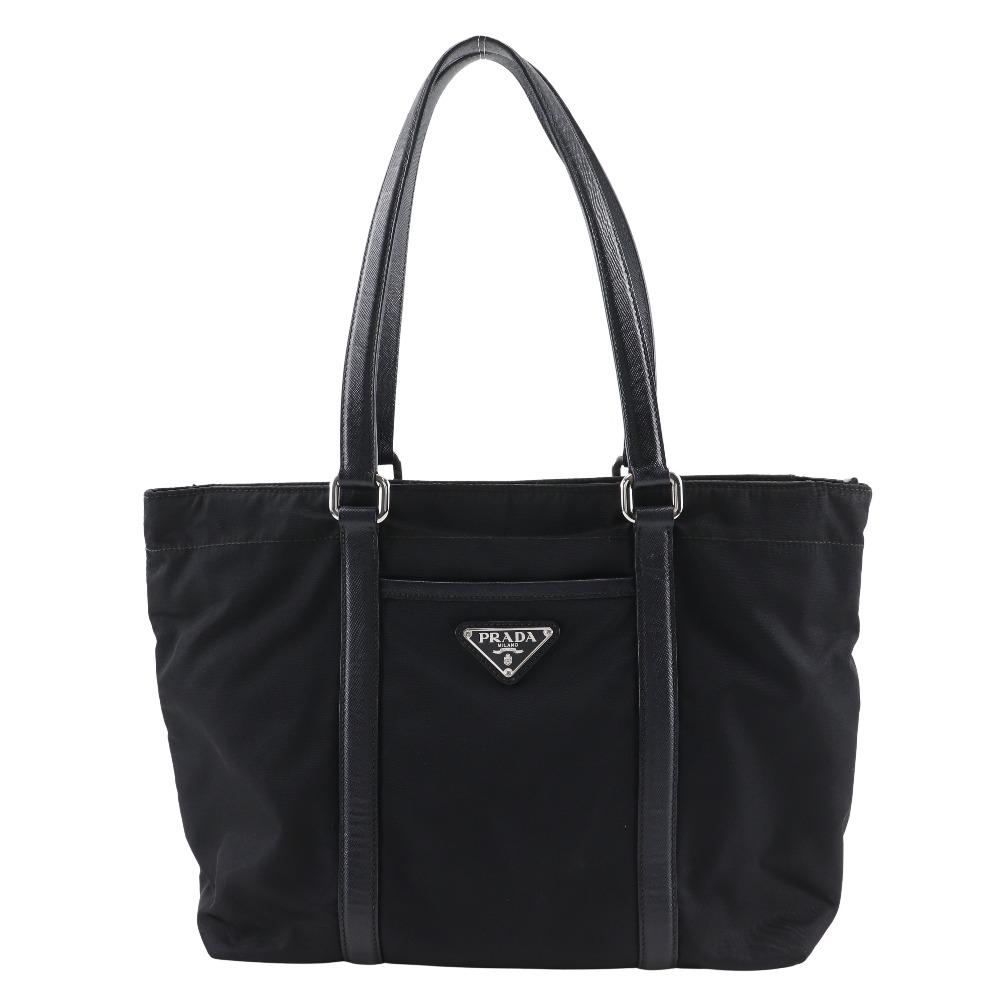 Prada Tote Bag BR2311 NERO Black Nylon/leather Women Used