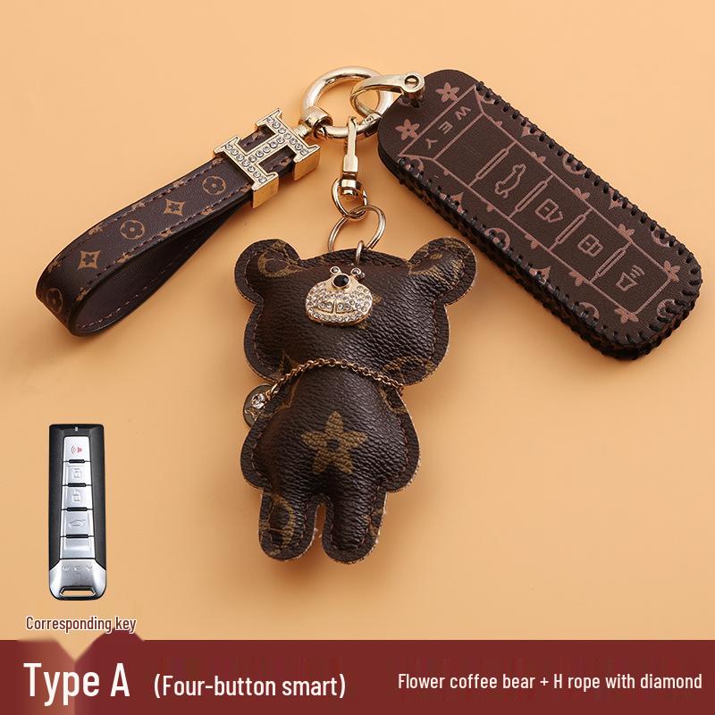 Wey VV7 Tank 300 & Mocha Car Key Cover for Great Wall, High-End Women's Key Shell