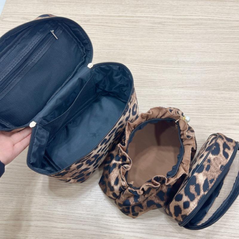 New Personalized Leopard Print Cosmetic Bag Cosmetic Bag Lipstick Perfume Eyeshadow Niche Storage Bag Large Capacity