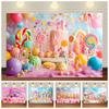 Fantasy World Candy House Theme Decoration Background, Fairy Tale Style Studio Photography Children's Portrait Shooting Backdrop