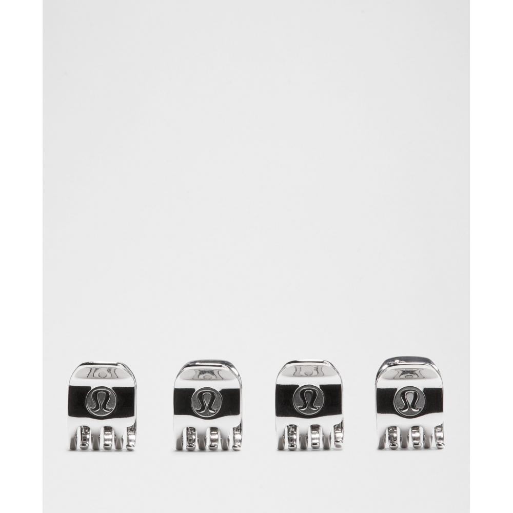 

Металлические мини-клипсы Lululemon, 4 шт., серебристые ONE SIZE