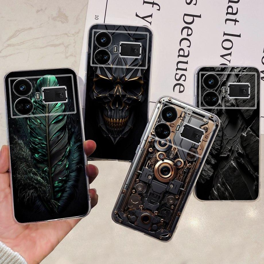 For Realme GT5 240w / GT3 / GT Neo 3 / GT Neo 5 Case Cute Cartoon Luxury Soft Silicon Transparent  Phone Case Back Cover Capas