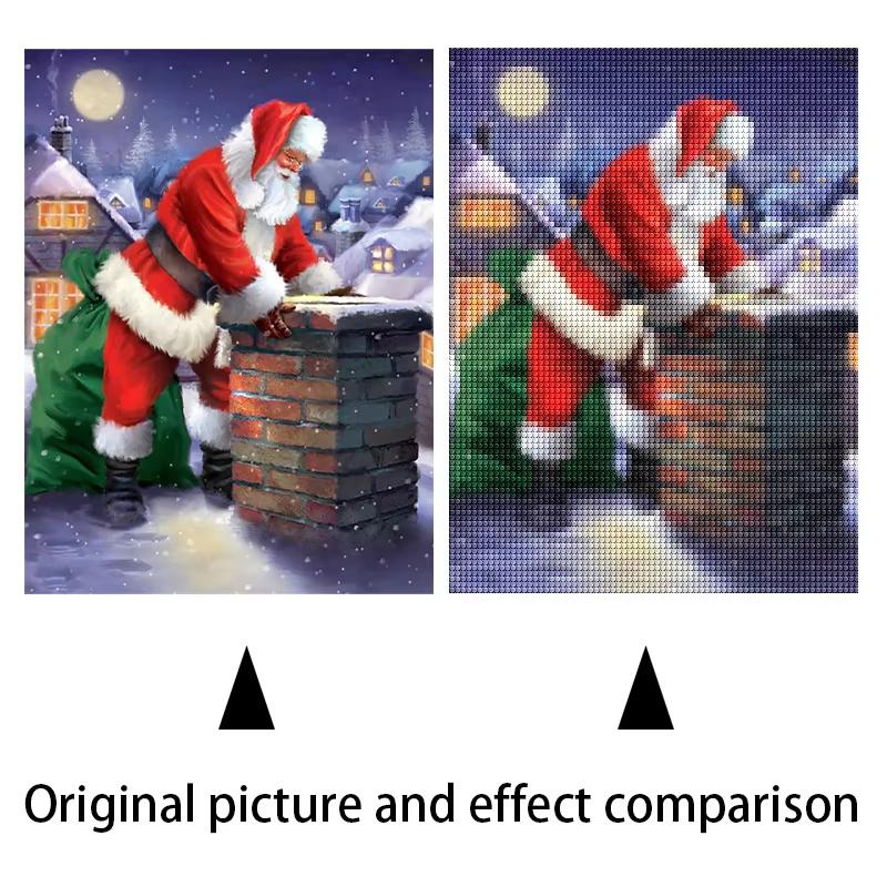 5D Diamond Painting Christmas Children Full Drill Diamond Mosaic DIY Hand Inlaid Rhinestones Embroidery Home Decor Gift