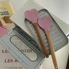 Valentine's Day Gift Set: Heart-Shaped Silicone Spatula with Wooden Handle, Non-Scratch & Easy Clean for Baking Lovers