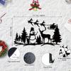 Christmas Tree, Snowman, and Reindeer Metal Wall Art - Outdoor Plaque and Indoor Wall Hanging Decor | Festive Holiday Sign