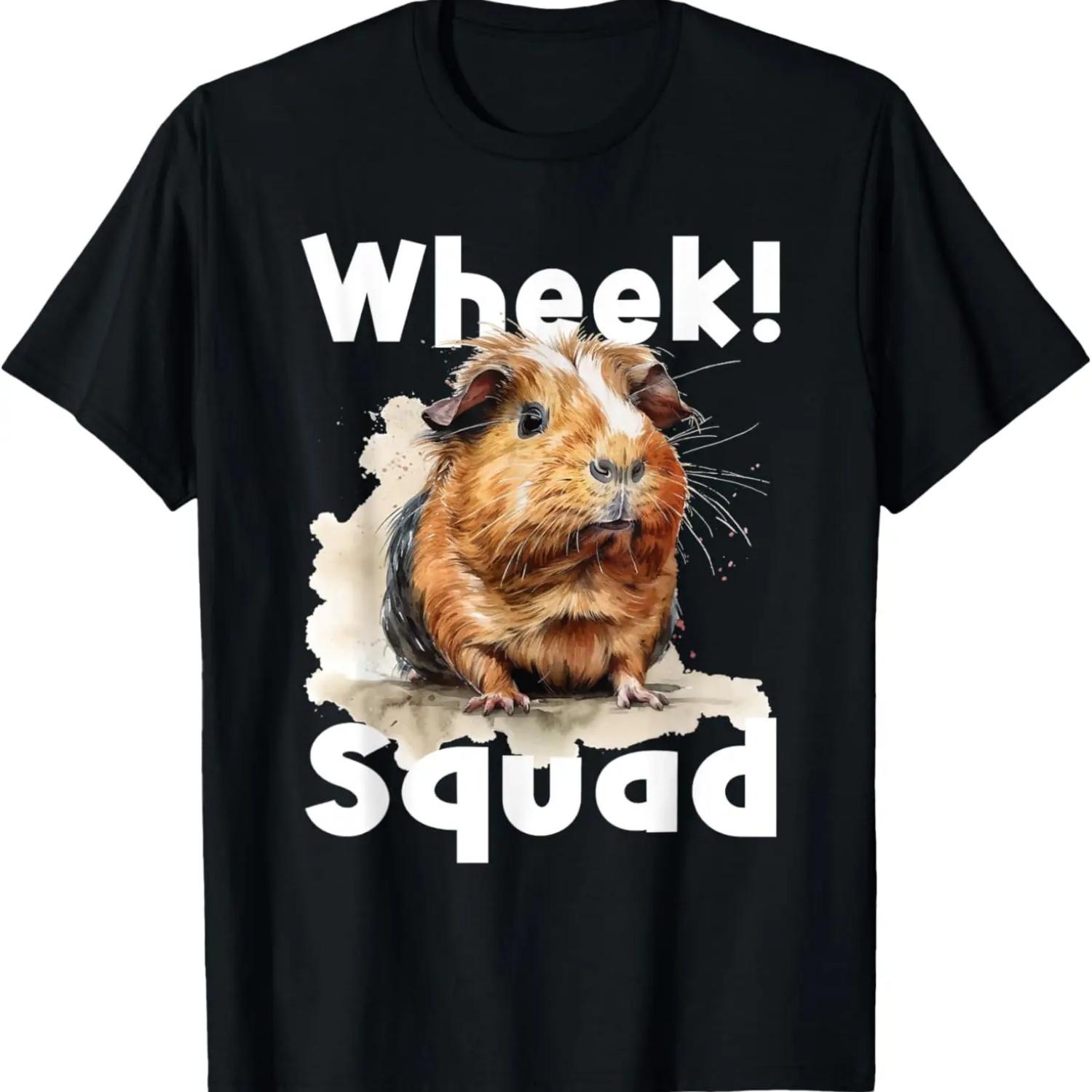 Wheek Squad - Guinea Pig Owner Pet Animal Lover Veterinarian T-Shirt S чёрный