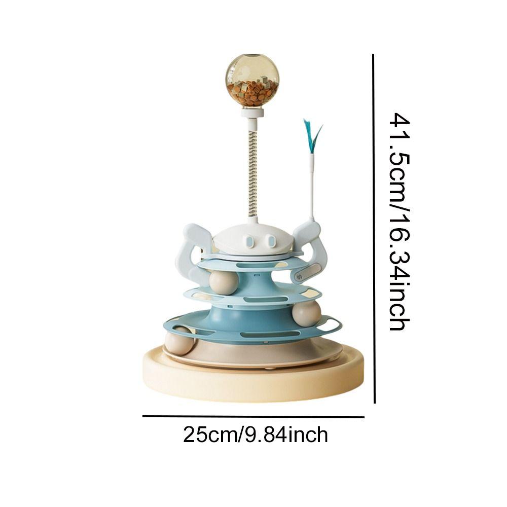 Detachable Cat Ball Track Toy Rotating Pet Puzzle Training Toy Cat Turntable Toy  Multi-Cat