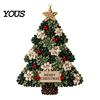 Festival Art Supplies Christmas Door Swag Poke Kit, 3D Fabric Ornament Craft DIY Poking Festive Making Kit for Adults, Holiday Front Wall Decor