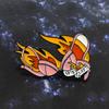 IT'S LIT Bear Flame Drip Oil Brooch Badge Bikini Ornament