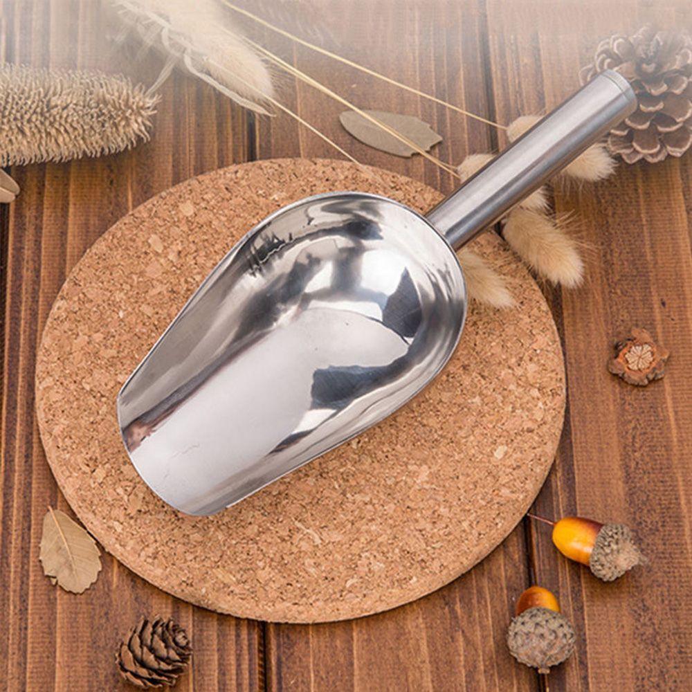 Household Stainless Steel Candy Ice Cube Flour Scoop Buffet Nut Grain Shovel Kitchen Bar Tool