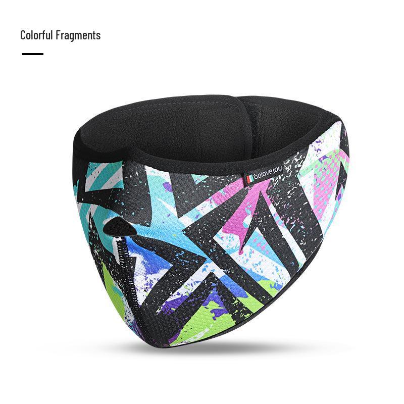 

Зимняя мужская ветрозащитная велосипедная маска - Теплая, пылезащитная защита ушей, открытое лицо, ткань орлон (Модель DKZ24). One Size