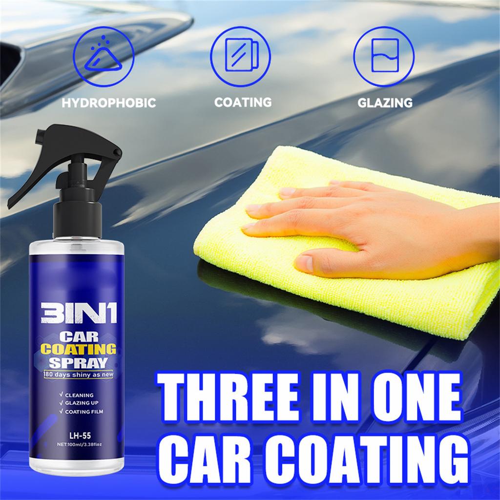 Automóvel Agente de Nano Revestimento de Ação Rápida Revestimento em Spray Revestimento Manual Cera Revestimento de Superfície de Pintura Líquido Cristalizador Lubrificante e Brilhante 100ML