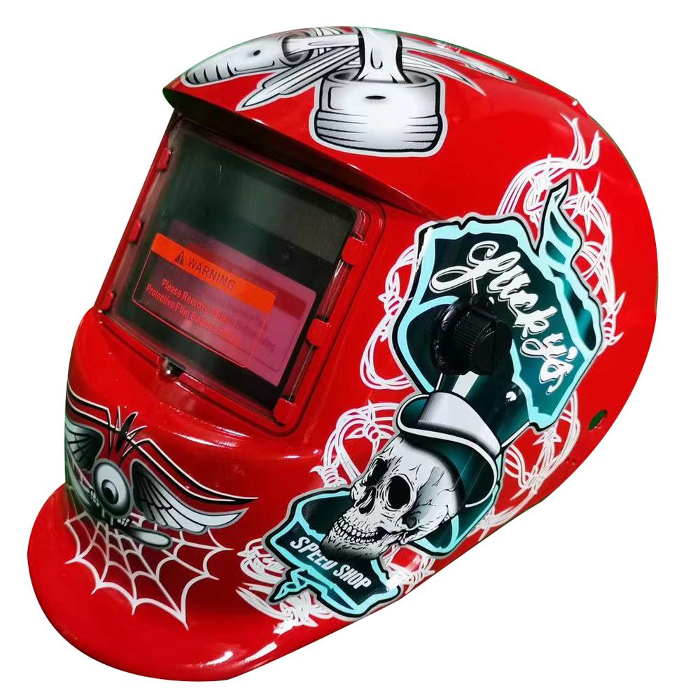 Solar Charging Automatic Dimming Welding Facemask Head-mounted Large View LCD Screen Welding