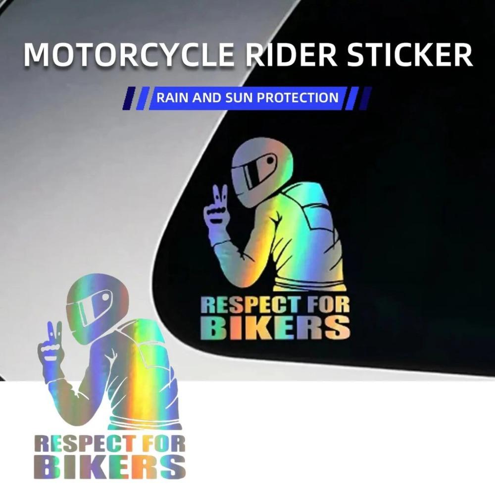 

Motorcycle Rider Sticker Car Decal Reflective Waterproof Cool Styling Decor Multicolor