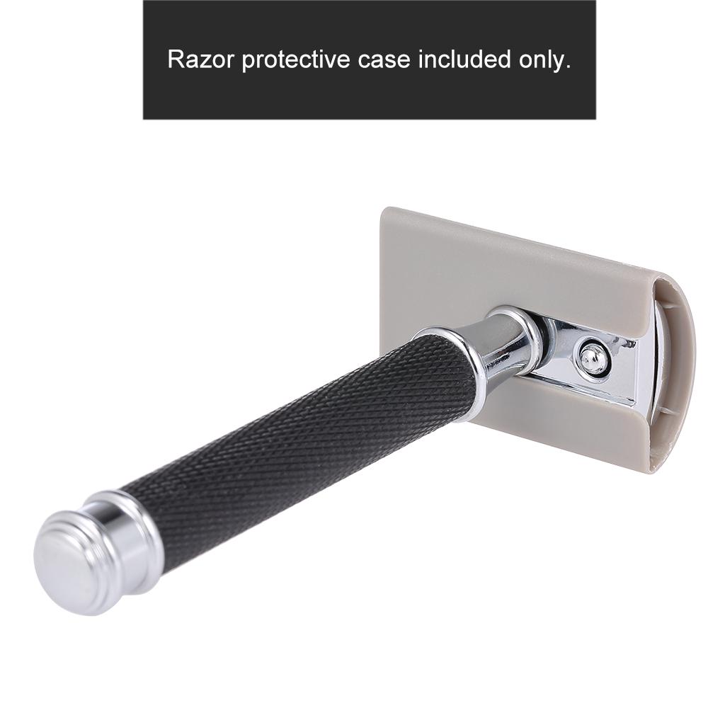 Plastic Double Edge Razor Head Sleeve Long Handle Razor Protective Case Fits All Safety Razor Heads