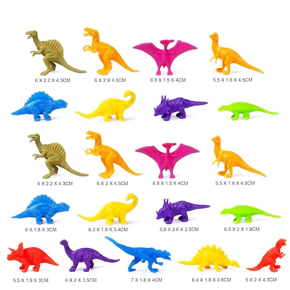 20/50/100Pcs 13 Styles Mini Colorful Dinosaur Toys for Kids Birthday Party Favor Piñata Filler Carnival Party Rewards Gift Pack