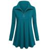 Fashoin Women's Long Sleeve Lapel Tunic Casual Pullover Sweatshirt Blouse Tops