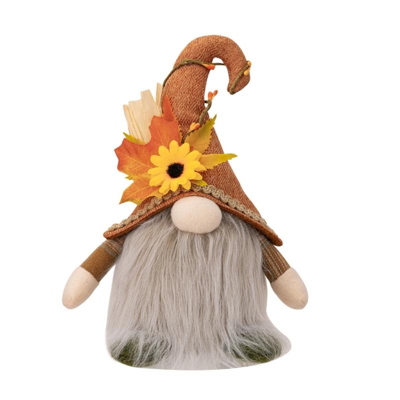 Stylish Glowing Hat Doll Ornament Beautiful Glowing Doll Ornament with Bendable Hat for Thanksgiving Pleasure