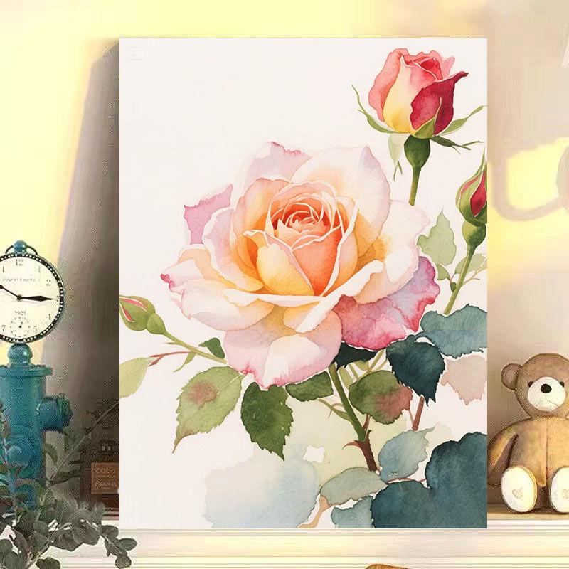 Minimalist DIY Floral Oil Painting Kit - Stress Relieving Decorative Art