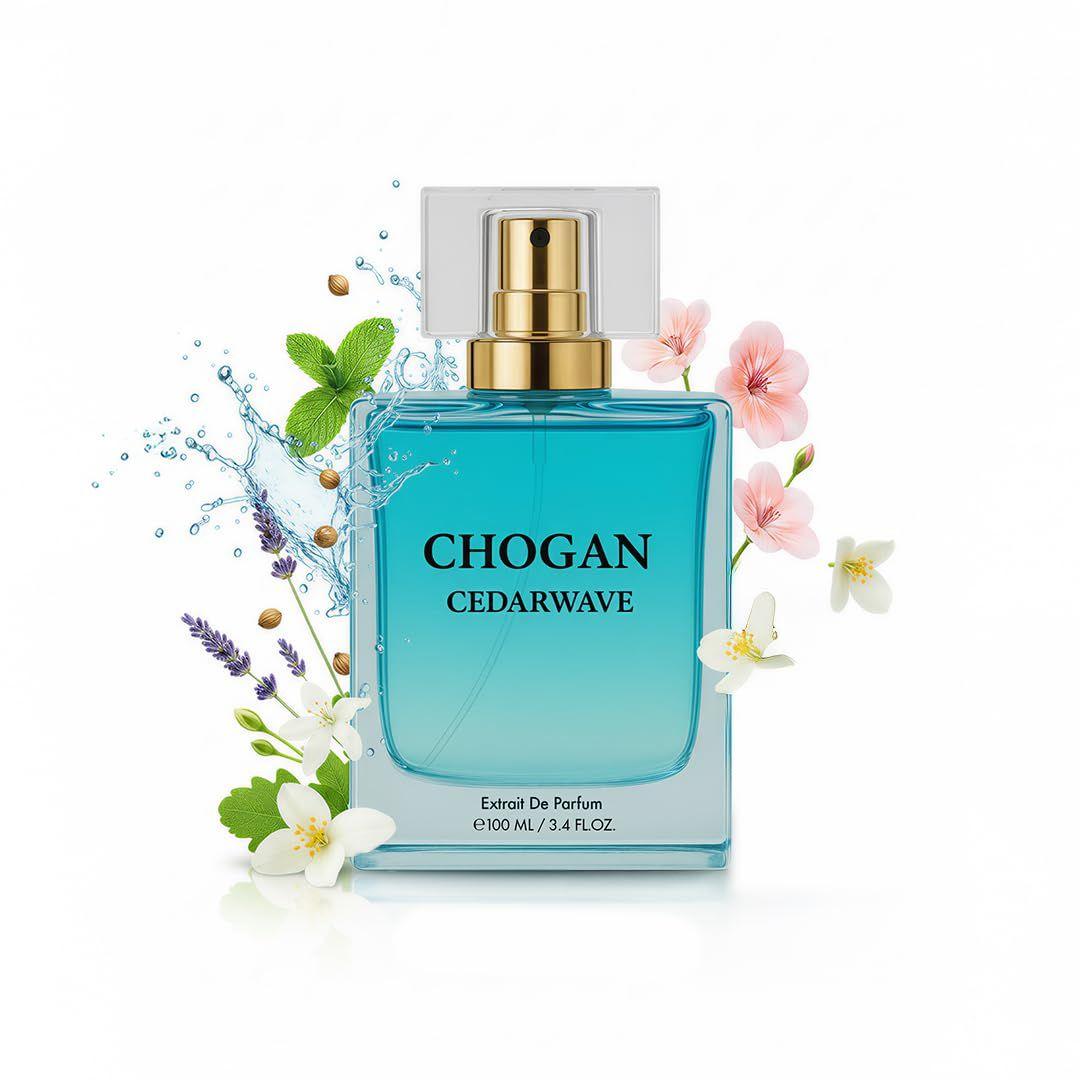 

CHOGAN CEDARWAVE Extrait de Parfum – Crisp Sea Water, Mint & Lavender Opening with Neroli, Jasmine Heart & Deep Oakmoss-Cedarwood Base | 100ML
