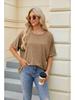 2024 European and American Plus Size Solid Color Loose Short Sleeve Round Neck Women's T-Shirt