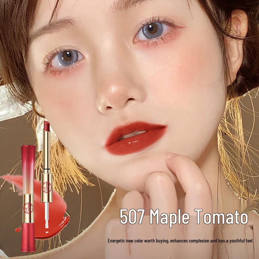 Luminous Heart-Shaped Waterproof Lipstick - Non-Fading, Non-Stick, Nude Finish