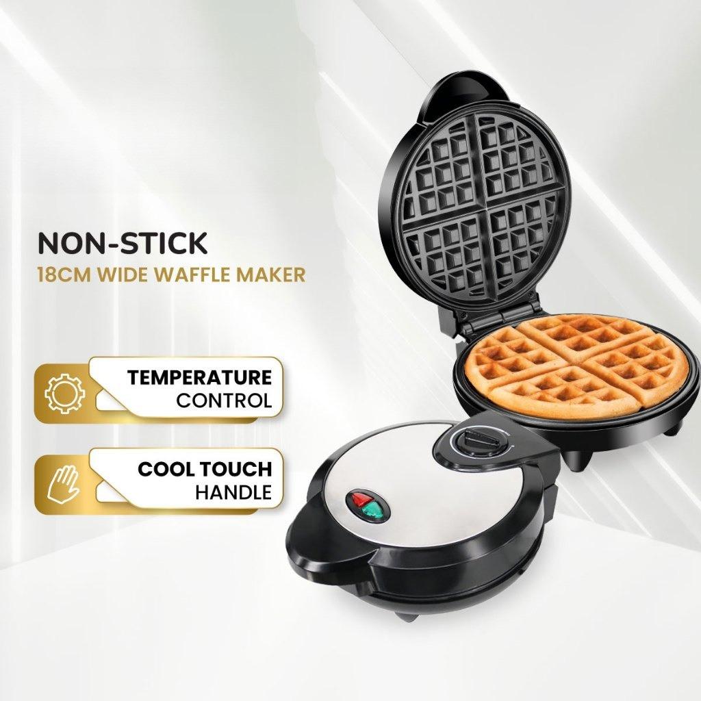 WM-25 Belgian Household Breakfast Machine Waffle Maker with Temperature Control Stainless Steel Electric Baking Pan