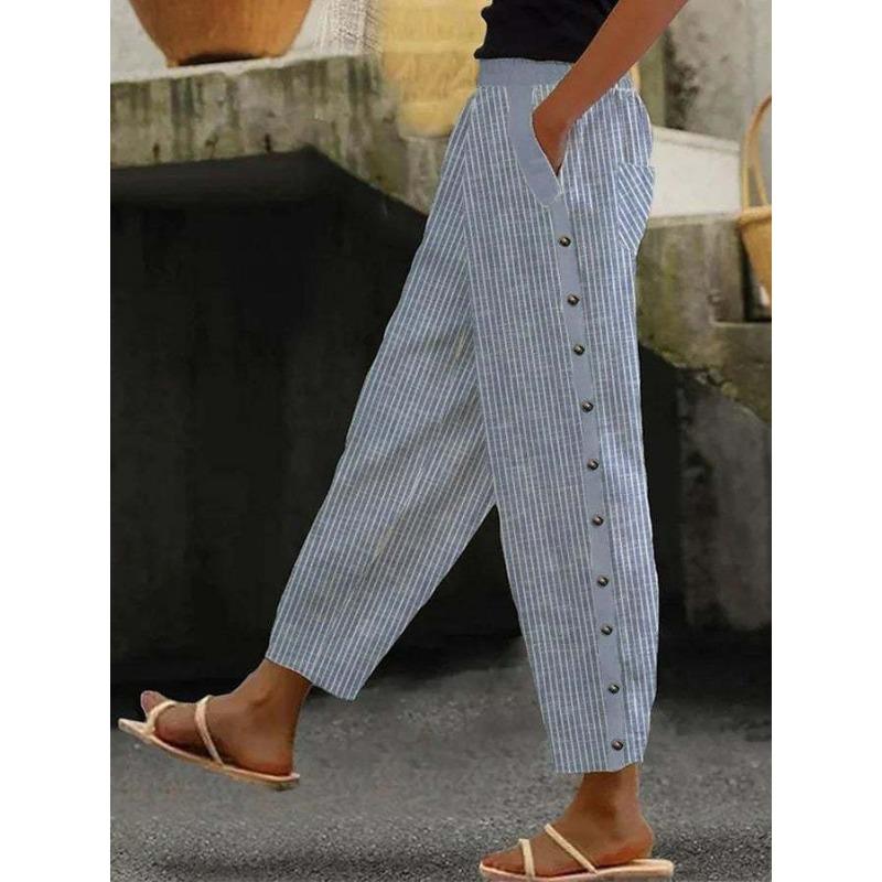 QICED Women s Fashion Casual Pants & Capris S синий