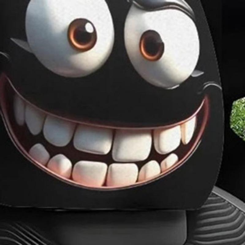 Skull Car Headrest Covers Spooky Print Auto Seat Head Rest