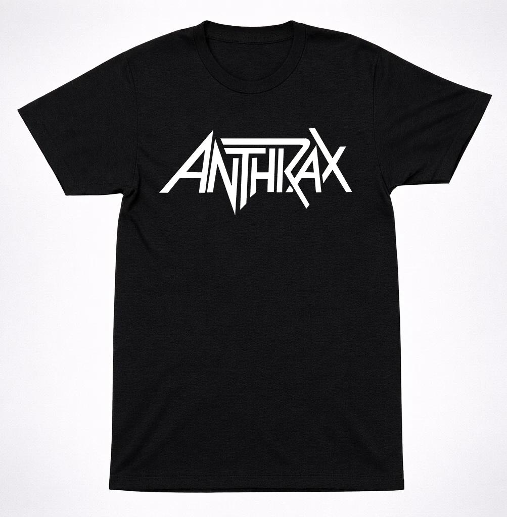Anthrax Angular Logo Shirt Thrash Heavy Metal Band Graphic Black Tee S