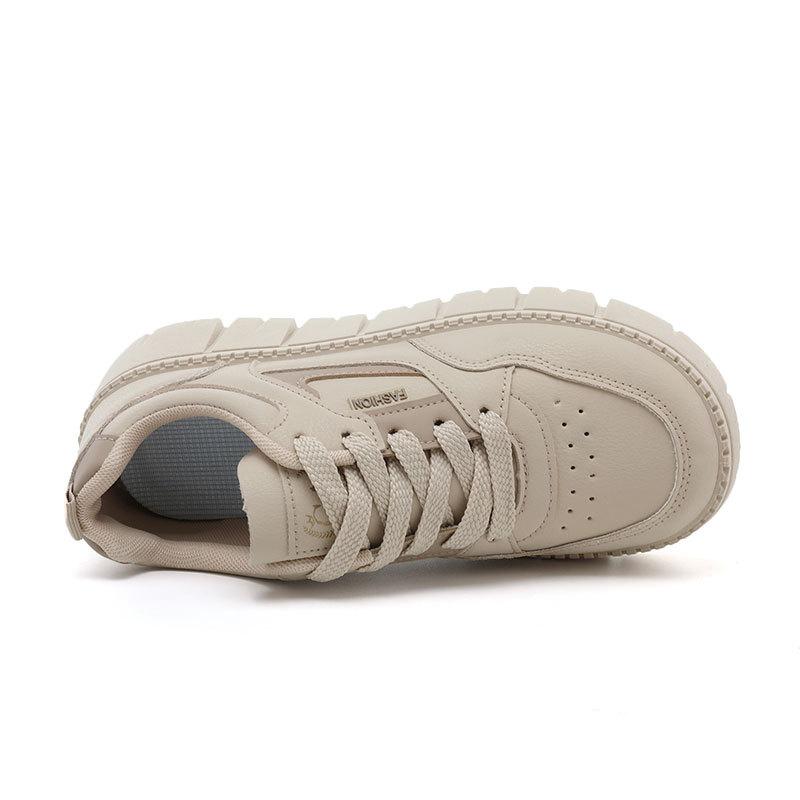 SH new spring and summer high-top muffin shoes thick-soled simple heightening board shoes student college style