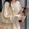 Round Neck Hoodie Autumn Winter Japanese Korean Lazy Loose Campus Style Women Top Comfort Casual Student Sweatshirt