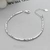 925 Sterling Silver Irregular Beaded Bracelet for Women Fashion Sparkling Crushed Silver Chain Bracelets Dainty Daily Jewelry
