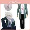 Komaeda Nagito Vysoce kvalitní Cosplay Kostým Kabát Bunda Tričko Kalhoty Paruka Sada
