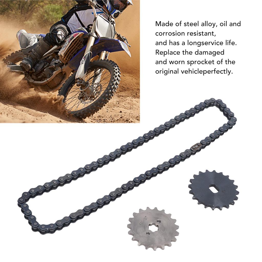 Sada řetězu 420 19z přední pastorek 20z H otvor zadní pastorek ocelový řetěz příslušenství pro výměnu