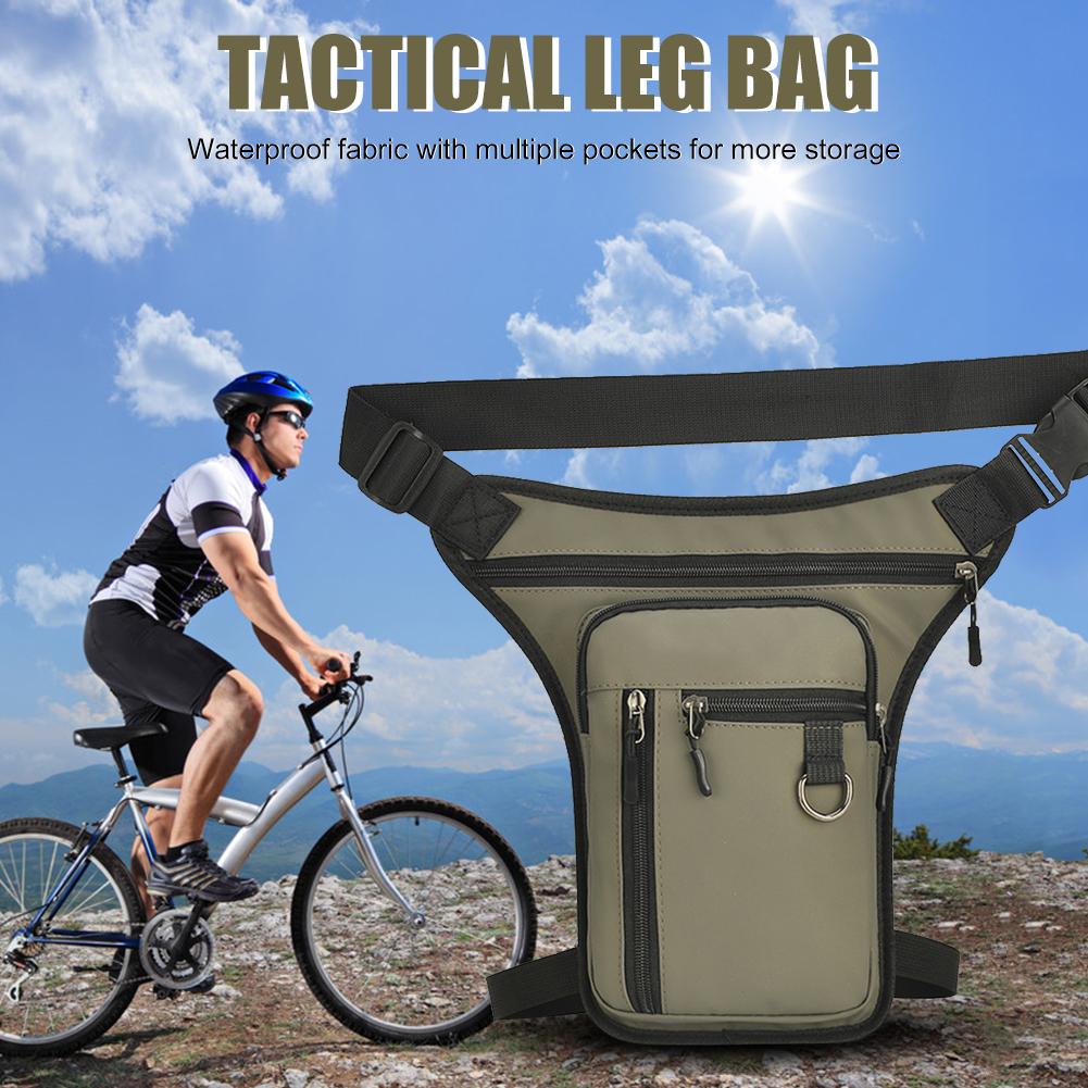 Marsupio Da Gamba Impermeabile Per Moto E Ciclismo - Borsa Multifunzionale 2,2L Con Fasce Riflettenti, Per Escursioni E Pesca - 2