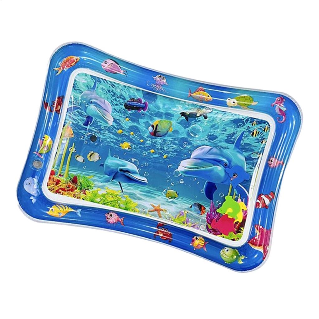 Aufblasbare Wassermatte für Katze und Hund Wassersensorische Spielmatte Verdickte Haustier-Spielmatte mit Fisch See Ozean Thema Sensorisches Spielzeug Wasser