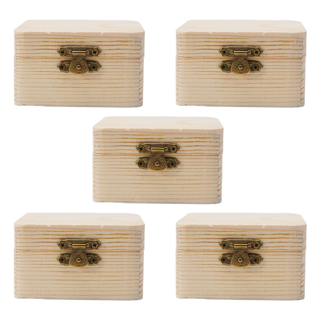 Elegant Wooden Jewelry Box Collection 5PCS Designed for Stylish Organization