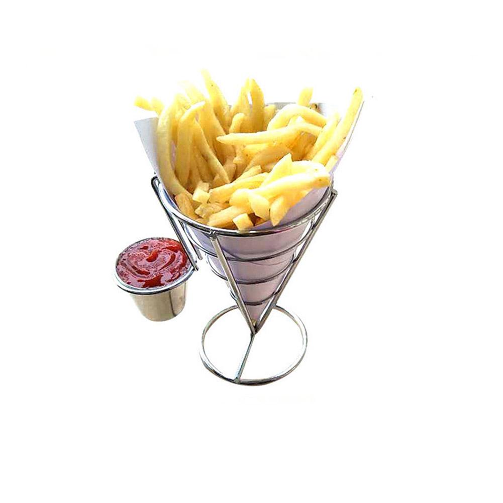 Chip Stand Holder French Fries Rack Cone Basket Restaurant Basket Snack Bracket