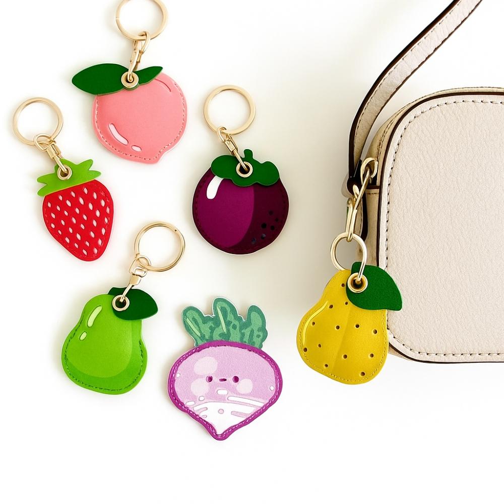 Anti-lost Access Control Card Case Avocado Bag Pendant Fruit Key Chain  Bag Charm