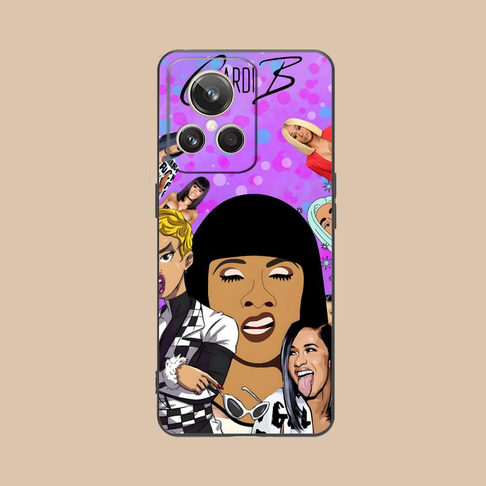 Cardi B Matte TPU Mobile Phone Case for Realme 15 14 13 12 11 10 9 Pro Plus T i Lite 5G Colorful Printing Cover