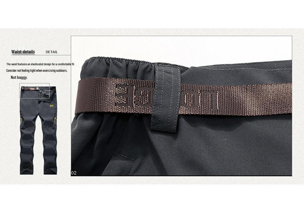 Unisex Quick-Dry Waterproof Outdoor Pants - Lightweight, Breathable, Elastic, Sun-Protective, Wear-Resistant, Plus Size, and Ideal for Mountaineering.