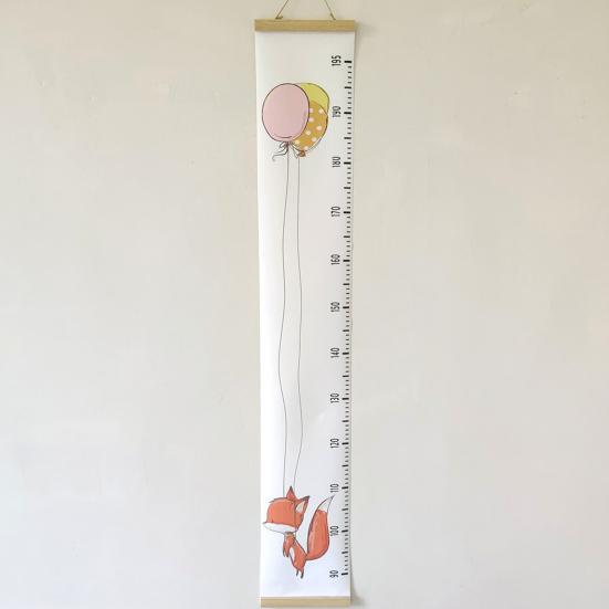 Baby Height Ruler Cartoon Pattern No Odor Cloth Removable Baby Growth Ruler for Children