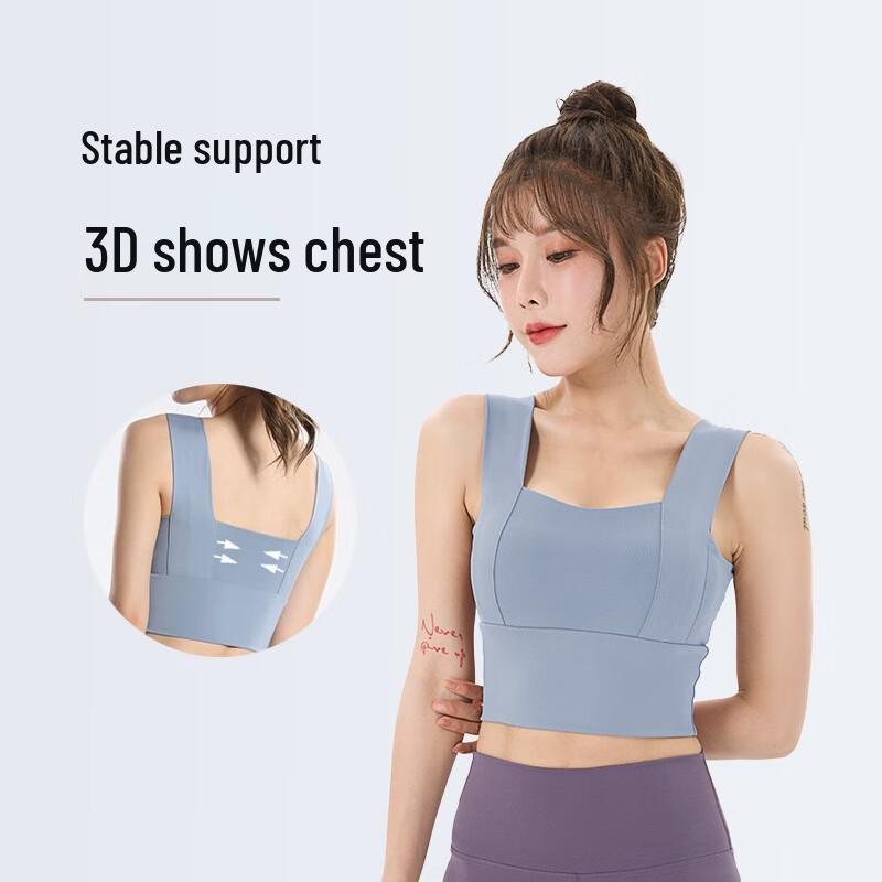 High-Impact Wide Strap Yoga Sports Bra