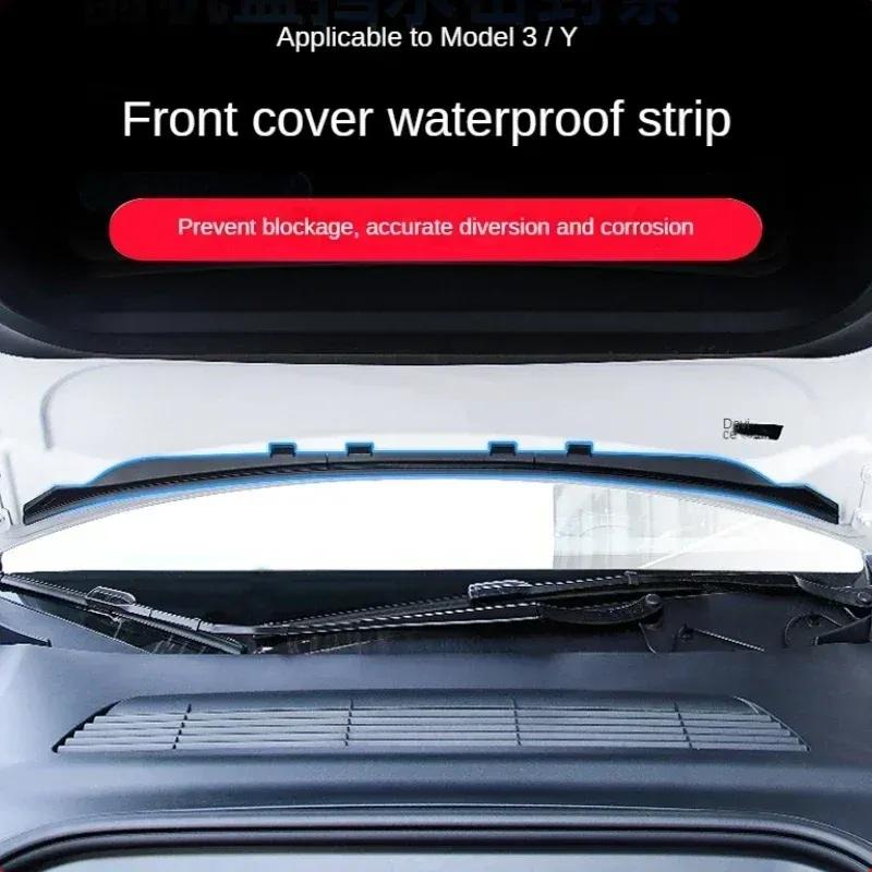 Front Trunk Hood Water Strip For Tesla Model Y 3 Water Seal Retaining Strips Weather Rubber Air Vent Intake Protect Accessories